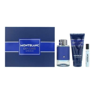 Montblanc Montblanc Explorer Ultra Blue 3 Piece Gift Set: Eau de Parfum 100ml - Eau de Parfum 7.5ml - Shower Gel 100ml