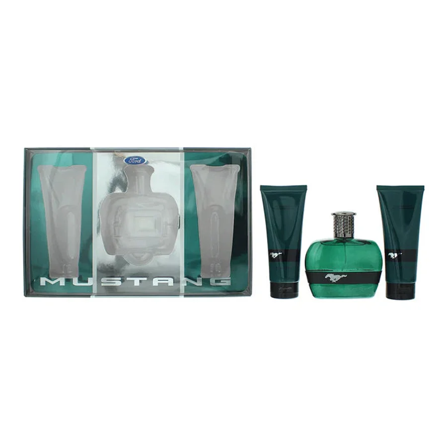 mustang Mustang Green Gift Set 100ml EDT + 100ml Shower Gel + 100ml Aftershave Balm