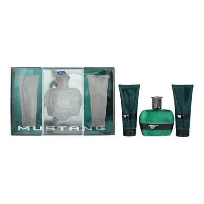 mustang Mustang Green Gift Set 100ml EDT + 100ml Shower Gel + 100ml Aftershave Balm
