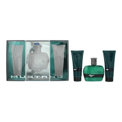 mustang Mustang Green Gift Set 100ml EDT + 100ml Shower Gel + 100ml Aftershave Balm