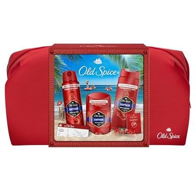 Old Spice Old Spice Captain Travel Bag Gift Set With Deodorant Stick, Spray, Shower Gel Br/>