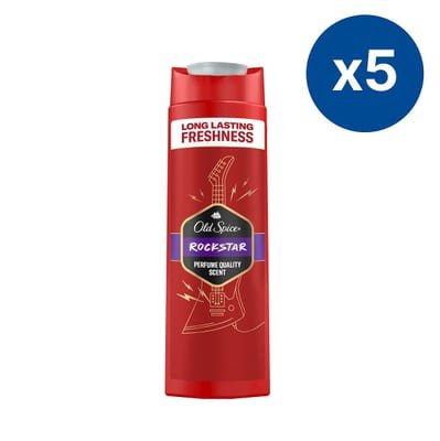 Old Spice Old Spice Rockstar Hair & Body Shower Gel X5 Bundle
