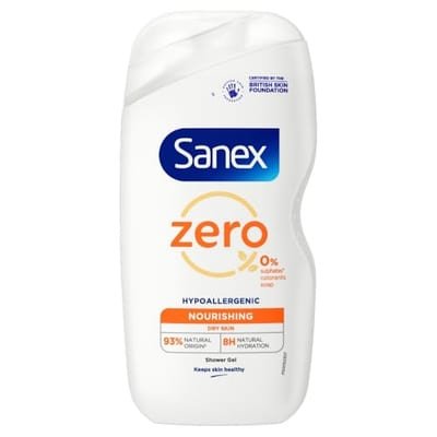 Sanex Sanex Zero% Hypoallergenic Nourishing Shower Gel 450ml