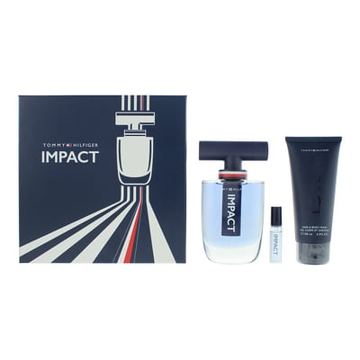 Tommy Hilfiger Tommy Hilfiger Impact 3 Piece Gift Set: Eau de Toilette 100ml - Body Wash 100ml - Eau de Toilette 4ml