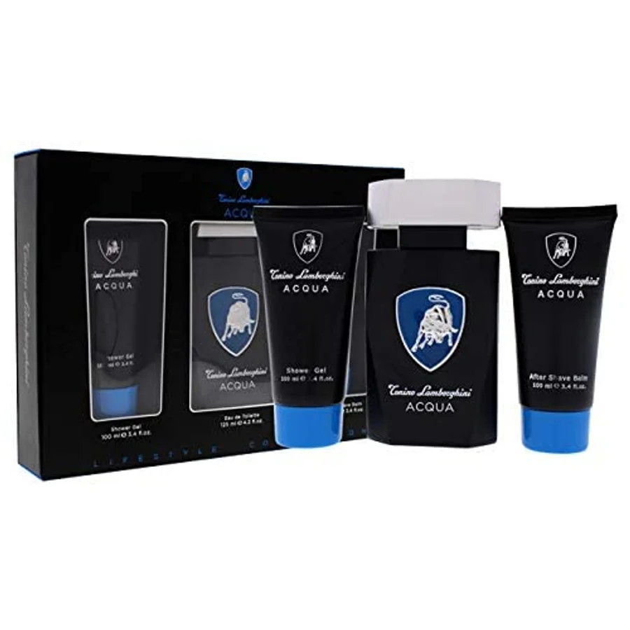 Tonino Lamborghini Lamborghini Acqua Gift Set 125ml EDT + 100ml Shower Gel + 100ml Aftershave Balm