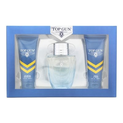 Top Gun Top Gun Rivet 3 Piece Gift Set: Eau De Toilette 100ml - Hair Body Wash 100ml - Aftershave Balm 100ml