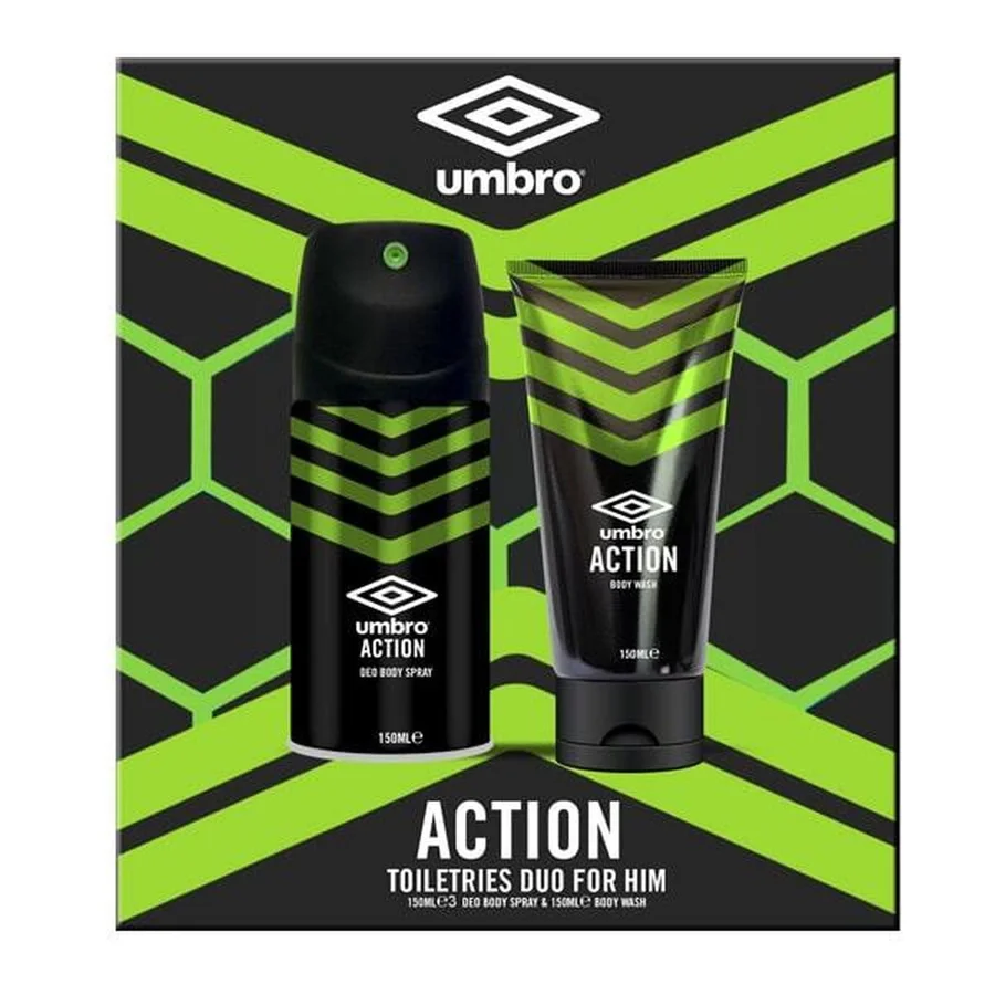 Umbro Umbro Action Gift Set 150ml Body Spray + 150ml Body Wash