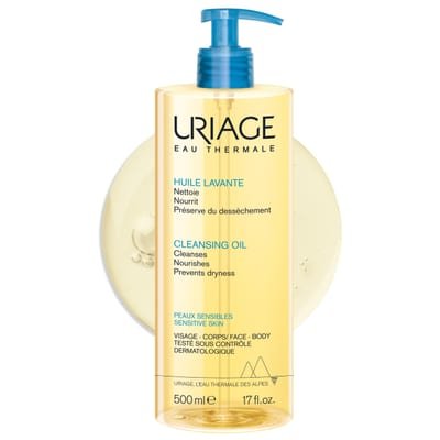 Uriage Uriage Shower Oil 500 mL - Face & Body Wash - Dry & Sensitive Skin - Cleanses