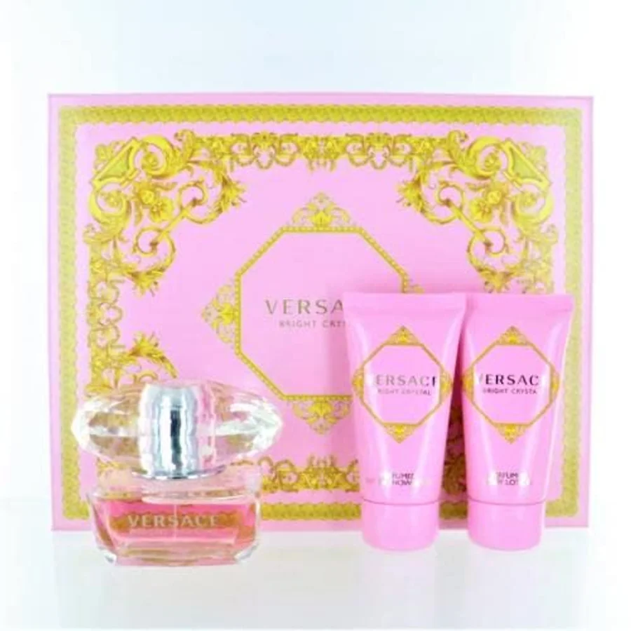 Versace Versace Bright Crystal 3 Piece Gift Set: Eau De Toilette 50ml - Shower Gel 50ml - Body Lotion 50ml