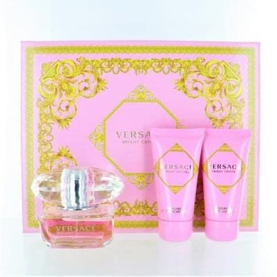 Versace Versace Bright Crystal 3 Piece Gift Set: Eau De Toilette 50ml - Shower Gel 50ml - Body Lotion 50ml