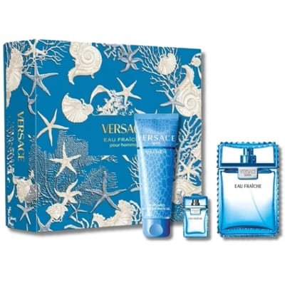 Versace Versace Man Eau Fraiche Gift Set 100ml EDT + 5ml EDT + 150ml Shower Gel