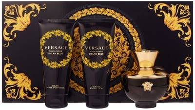 Versace Versace Pour Femme Dylan Blue Gift Set 100ml EDP + 100ml Shower Gel + 100ml Body Lotion + Purse