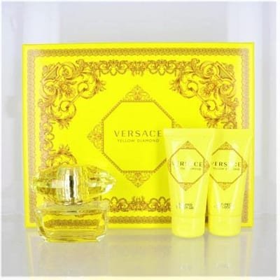 Versace Versace Yellow Diamond 3 Piece Gift Set: Eau De Toilette 50ml - Bath Shower Gel 50ml - Body Lotion 50ml