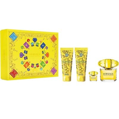 Versace Versace Yellow Diamond 4 Piece Gift Set: Eau De Toilette 90ml - Shower Gel 100ml - Body Lotion 100ml - Eau De Toilette 5ml