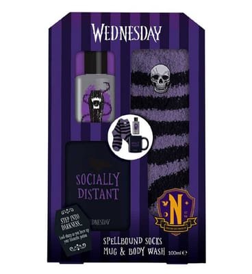 Wednesday Wednesday Spellbound Socks Mug Body Wash Set
