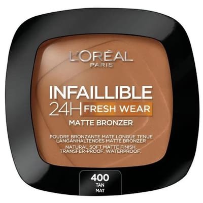 L'Oreal L'Oréal Paris Soft Matte Bronzer, Longwear, Matte Finish, Waterproof and Transfer-proof, Infallible 24H, 400