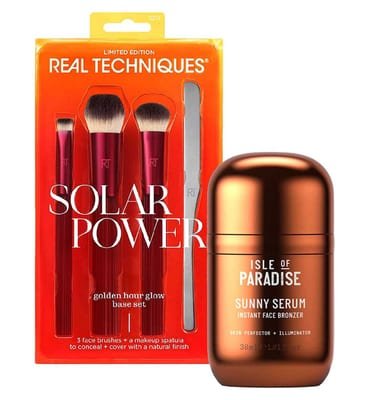 Real Techniques Real Techniques Face Brush & Isle Of Paradise Bronzer Set