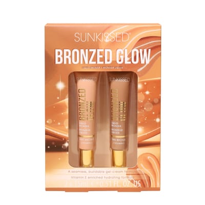 Sunkissed Sunkissed Bronzed Glow Duo Gift Set 15ml Liquid Tan Bronzer + 15ml Liquid Soft Bronzer