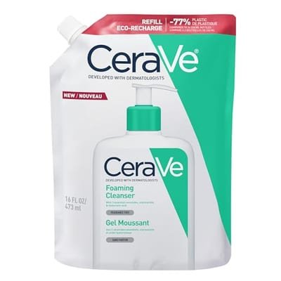 CeraVe Cerave Foaming Cleanser Refill Pouch With Niacinamide For Normal To Oily Skin 473ml
