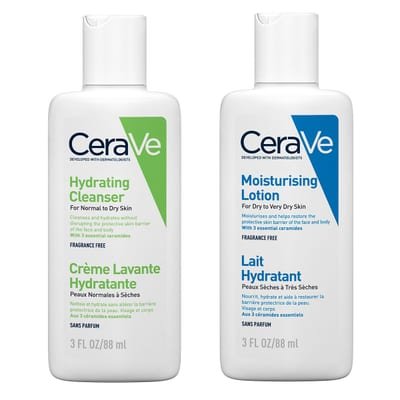 CeraVe Cerave Mini Hydrating Cleanser & Lotion Travel-Size Bundle