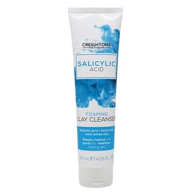 Creightons Salicylic Acid Creightons Salicylic Acid Foaming Clay Cleanser (125ml) - Contains Salicylic Acid & Lactic Acid with White Clay to Deeply Cleanse & Purify for Healthier Looking Skin. Dermatologically Tested