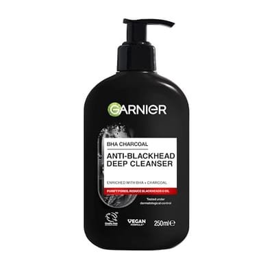 Garnier Garnier Pure Active Anti Blackhead Deep Cleanser Enriched With Bha Salycilic Acid Charcoal, 250ml