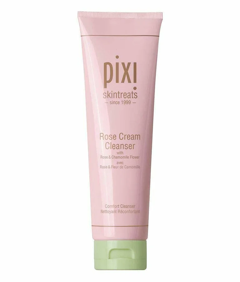 Pixi Pixi Rose Cream Cleanser | Mineral Rich Soothing & Gentle Cleanser | Rose Flower Oil Moisturizes | Cleanses without Stripping | Suitable For Sensitive Skin | 4.57 fl oz/