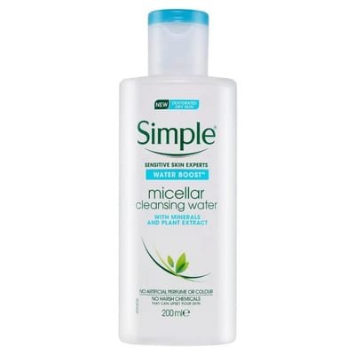 Simple Simple 200ml Micellar Water Cleansing Water Boost