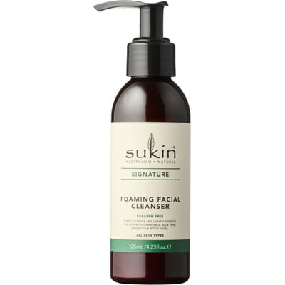 Sukin Sukin Signature Foaming Facial Cleanser 125ml - with Witch Hazel & Green Tea; cruelty free & vegan friendly - gently cleanses skin
