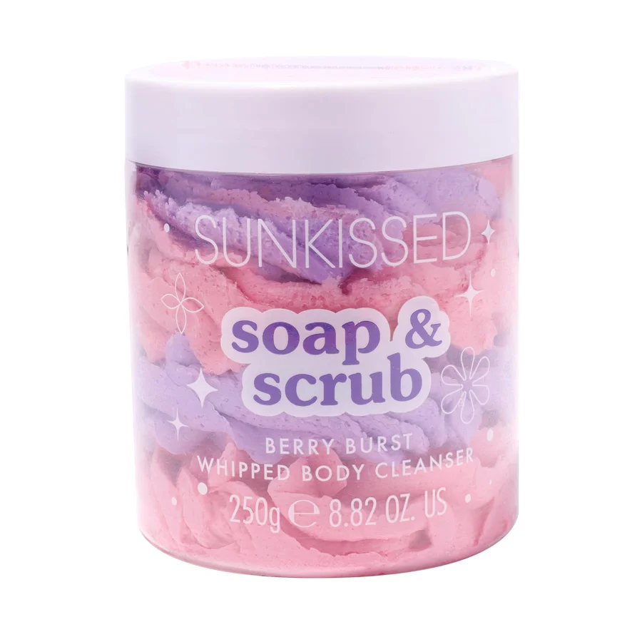 Sunkissed Sunkissed Soap & Scrub Berry Burst Whipped Body Cleanser 250g