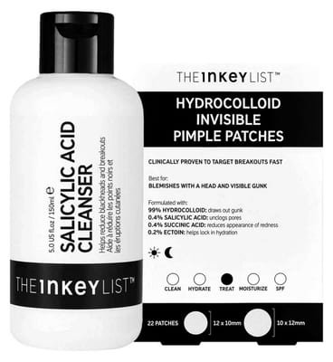 THE INKEY LIST The Inkey List Inkey Salicylic Acid Cleanser 150Ml & Hydrocolloid Pimple
