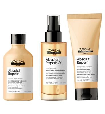 L'Oreal Professionnel L'Oreal Professionnel Serie Expert Absolut Repair Shampoo, Conditioner And 10-In-1 Leave-In Oil Routine