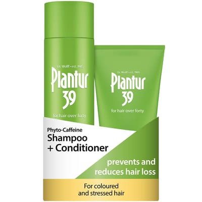 Plantur 39 Plantur 39 Caffeine Shampoo and Conditioner Set Prevents and Reduces Hair Loss | For Coloured Stressed Hair | Unique Galenic Formula Supports Hair Growth | Set of