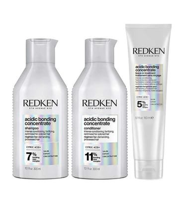 Redken Redken Acidic Bonding Concentrate Shampoo, Conditioner And Leave In Bundle