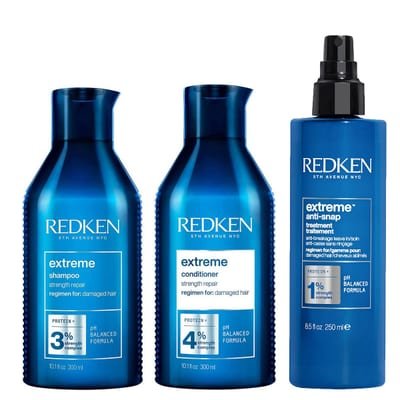 Redken Redken Extreme Shampoo, Conditioner And Anti-Snap Leave In Spray Bundle