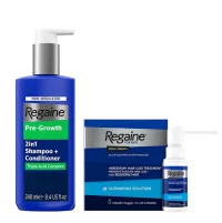 Regaine Regaine For Men Scalp Solution & Pre-Growth 2In1 Shampoo + Conditioner Bundle