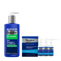 Regaine Regaine For Men Scalp Solution & Pre-Growth 2In1 Shampoo + Conditioner Bundle