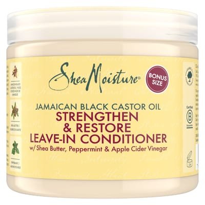 Shea Moisture Shea Moisture SheaMoisture Jamaican Black Castor Oil Leave-In Conditioner - Sulphate-Free with Shea Butter & Peppermint – Restores Moisture