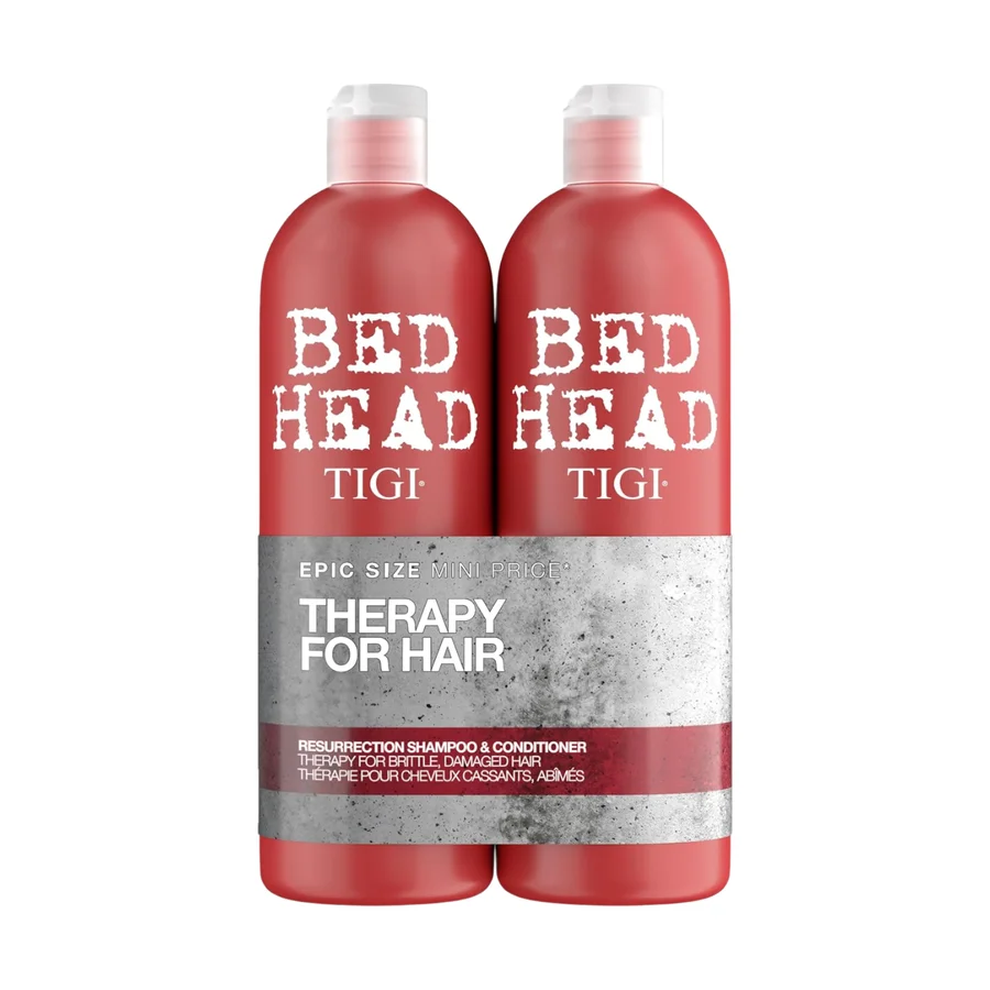 Tigi TIGI Bed Head Resurrection Tween Duo 1500ml – Shampoo & Conditioner Set for Damaged Hair, Intense Repair & Moisturising, Colour-Safe
