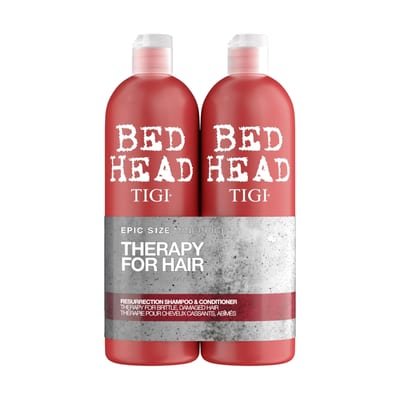Tigi TIGI Bed Head Resurrection Tween Duo 1500ml – Shampoo & Conditioner Set for Damaged Hair, Intense Repair & Moisturising, Colour-Safe