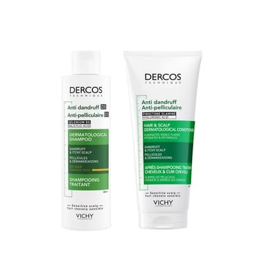 Vichy Vichy Dercos Duo Pack - Anti-Dandruff Shampoo For Dry Hair & Scalp Soothing Conditioner