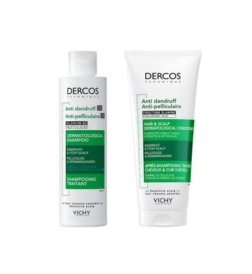 Vichy Vichy Dercos Duo Pack, Anti-Dandruff Shampoo For Oily Hair & Scalp Soothing Conditioner