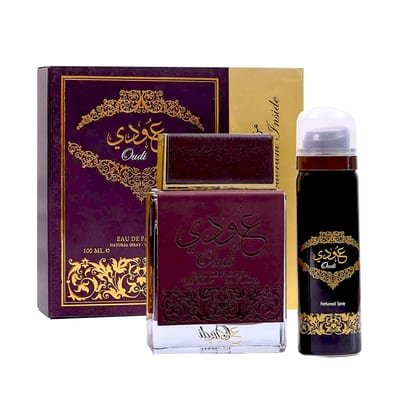 Ard Al Zaafaran Oudi 100ml EDP with Perfumed Deodorant by Ard Al Zaafaran Gift Set