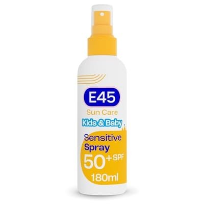 E45 E45 Kids & Baby Sun Face Body Spray For Sensitive Skin. Nourishing With Very High Spf 50+ 180ml