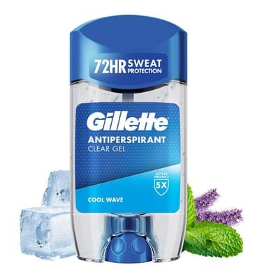 Gillette Gillette Cool Wave Antiperspirant Clear Gel For Men 70ml