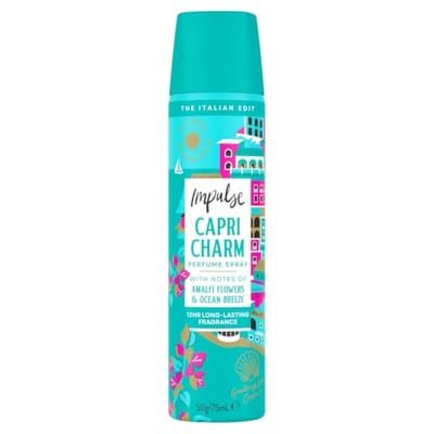 Impulse Impulse Capri Charm Body Spray Italian Edit Collection 75ml