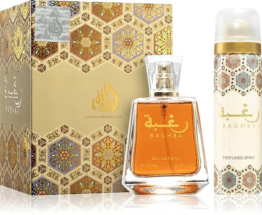 Lattafa Perfumes Lattafa Perfumes Raghba Gift Set 100ml EDP + 50ml Deodorant Spray