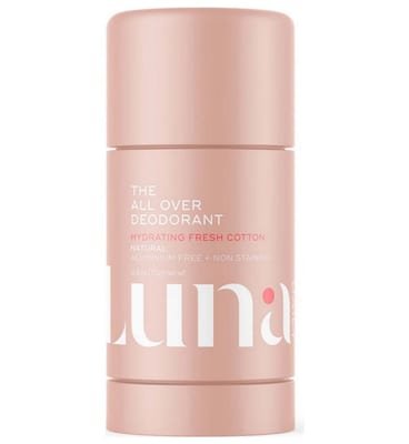 LUNA DAILY LUNA DAILY The Hydrating All Over Deodorant Natural Non Staining Aluminium Free Body Stick Fresh Cotton 70g