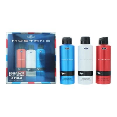 mustang Mustang Deo Trio 3 Piece Gift Set: Deodorant Spray 3 x 200ml