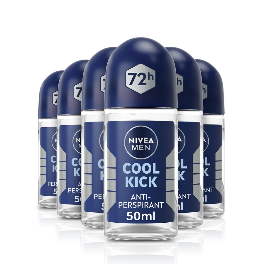 NIVEA NIVEA Men Cool Kick Anti-Perspirant Deodorant Roll-On (6 x